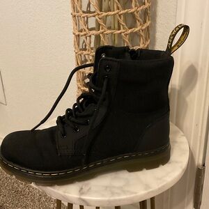 Dr. Martens Black Canvas Boots